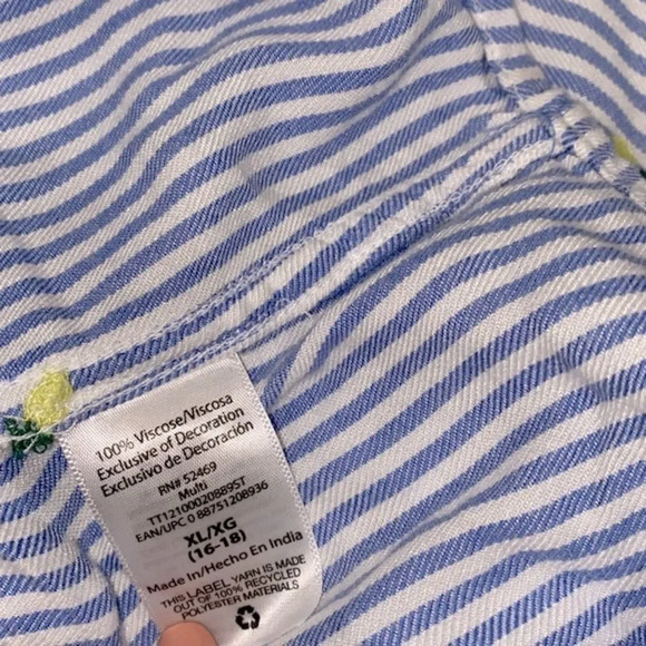 Time and Tru blue striped shirt size XLarge - Picture 9 of 10